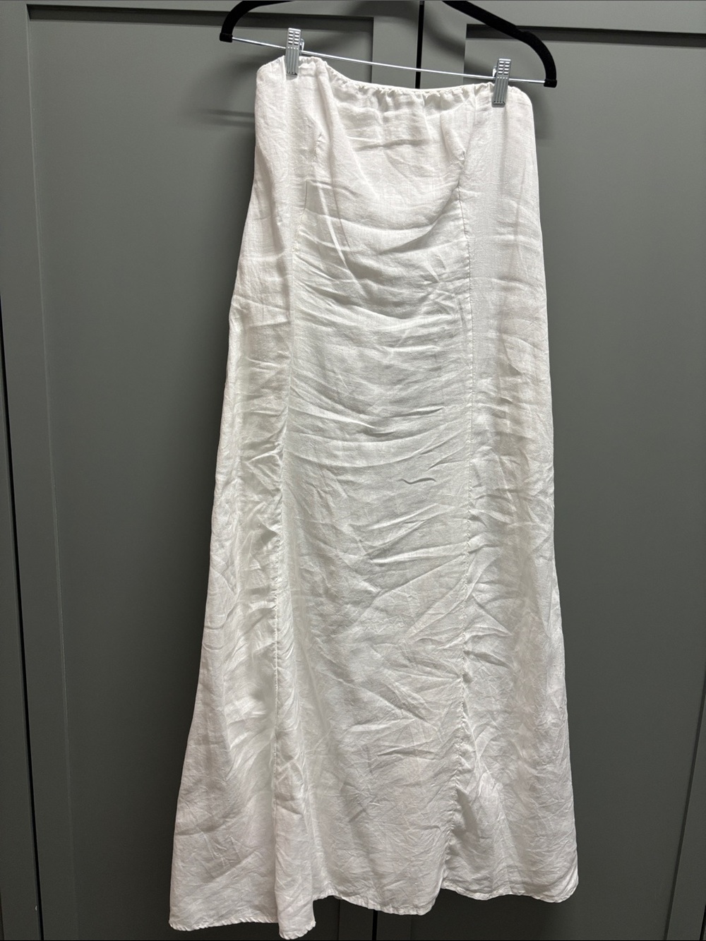 Quince White Maxi Slip Skirt